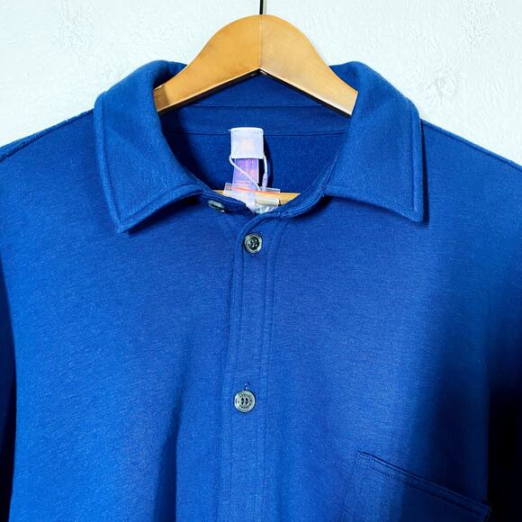 Savage x Fenty Xssential Oversized Button Up Shirt Sweatshirt Blue Casual - 14 - Picture 4 of 7